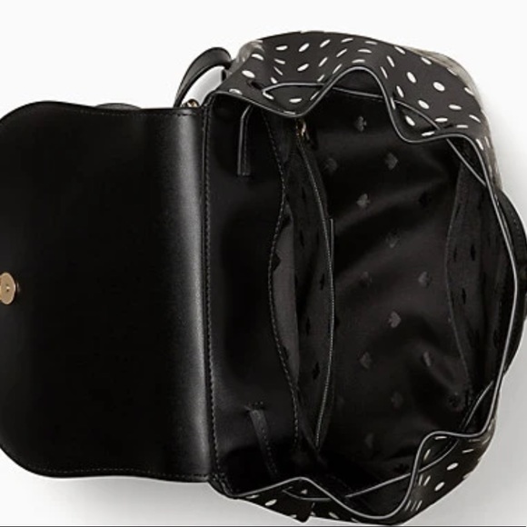 🎁 BEAUTIFUL GIFT KATE SPADE MINNIE MOUSE DOT BLACK BACKPACK NEW AUTHENTIC - Picture 3 of 4